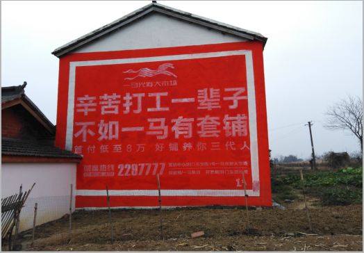 牟定一马光彩墙体广告