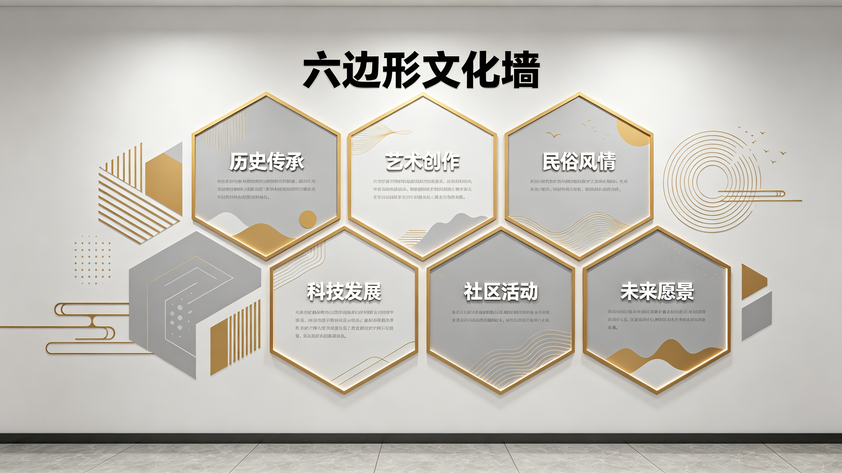牟定企业文化墙 | 六边形信息美学